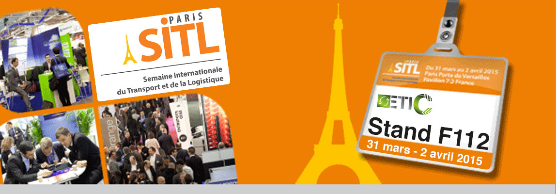 Bandeau d'annonce pour la participation d'ETIC au Salon SITL Paris 2015